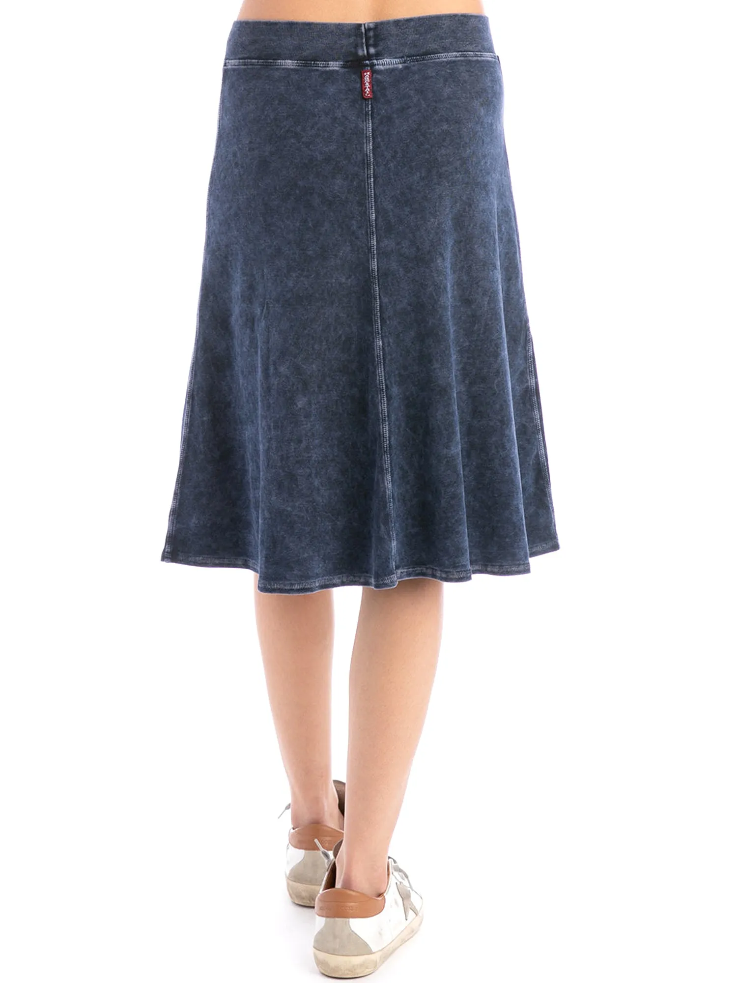 Hard Tail Flat Waist Knee Skirt B-145