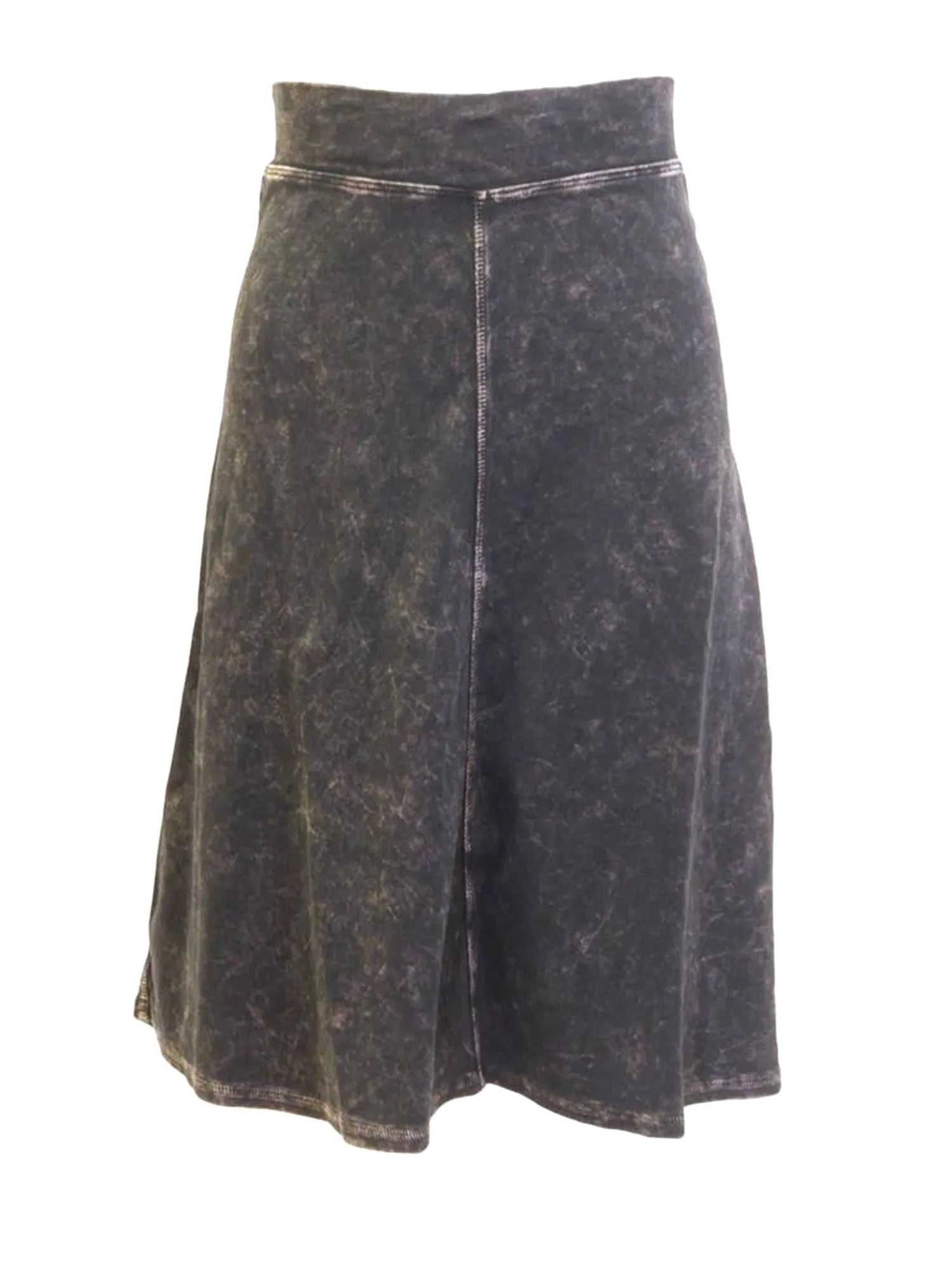 Hard Tail Flat Waist Knee Skirt B-145
