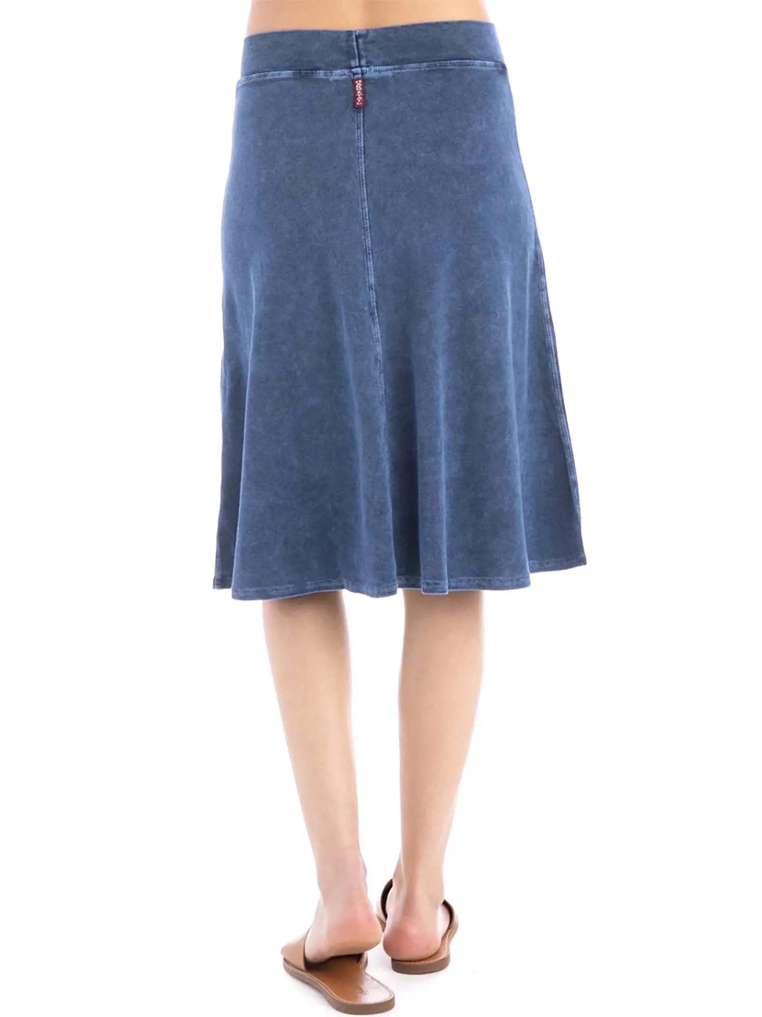 Hard Tail Flat Waist Knee Skirt B-145