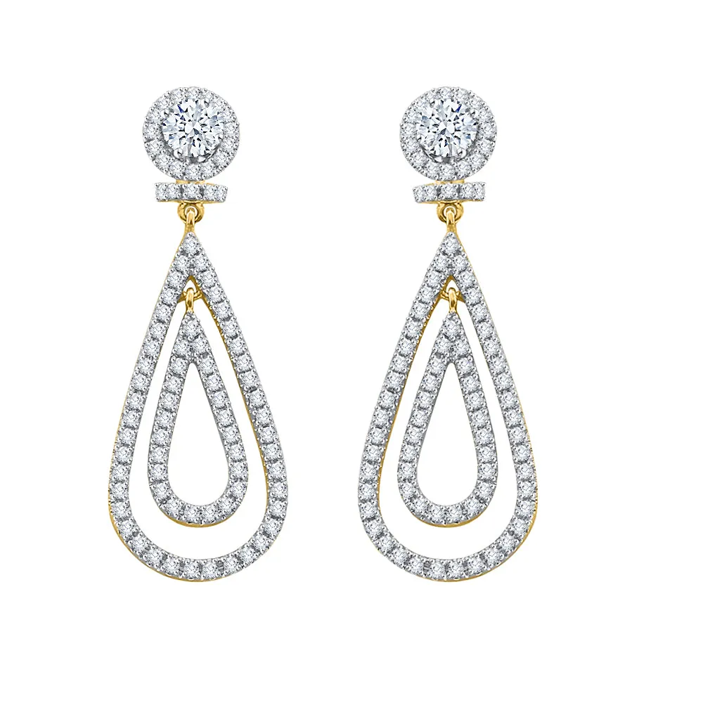 KATARINA Diamond Detachable Teardrop Earring Jackets (1 cttw)