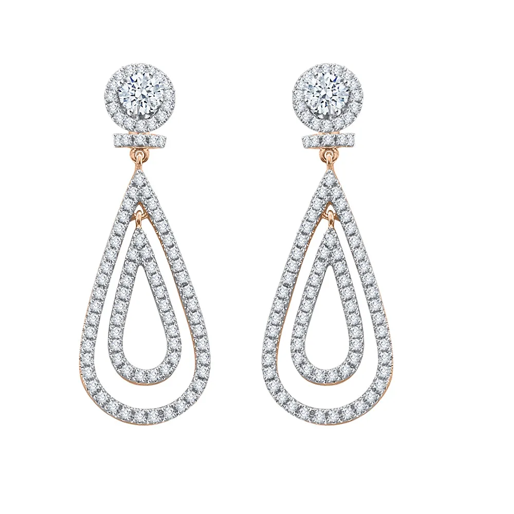 KATARINA Diamond Detachable Teardrop Earring Jackets (1 cttw)