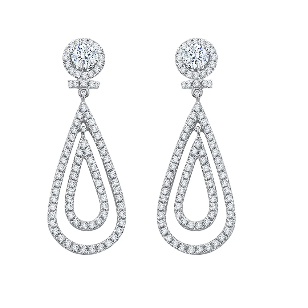KATARINA Diamond Detachable Teardrop Earring Jackets (1 cttw)